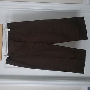 Ann Taylor wide legged crop pants brown size 4
